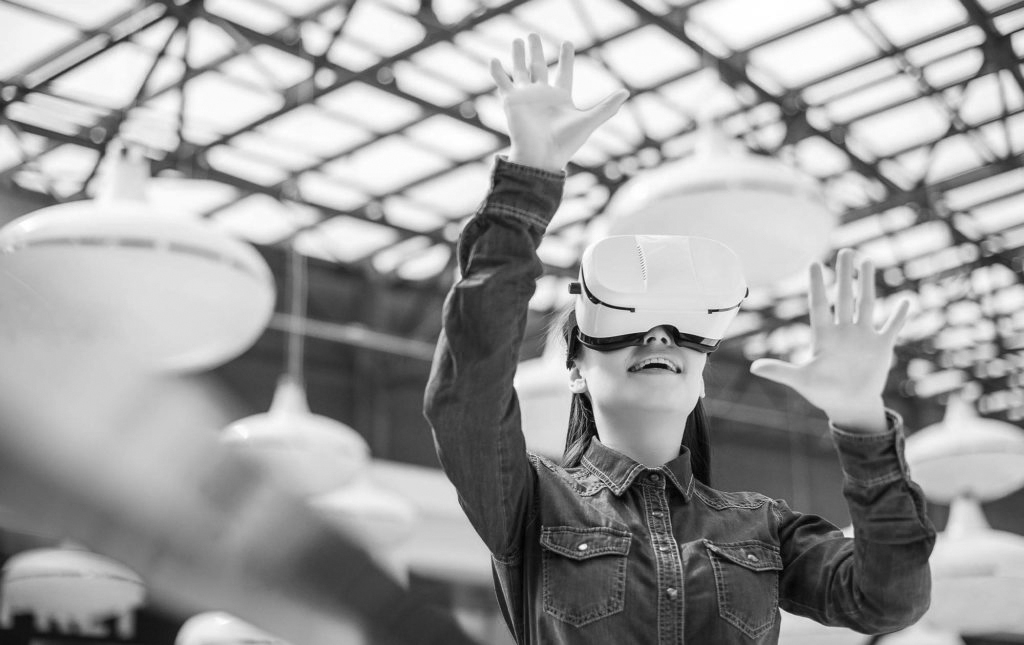 Flawed innovation - person in a VR headset