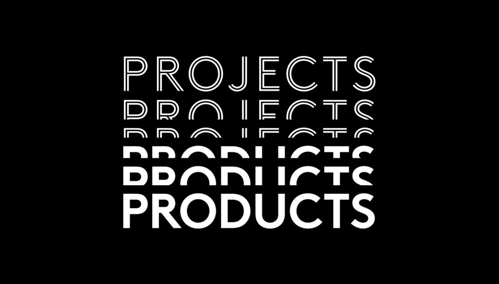 From Projects to Products typographic illustration