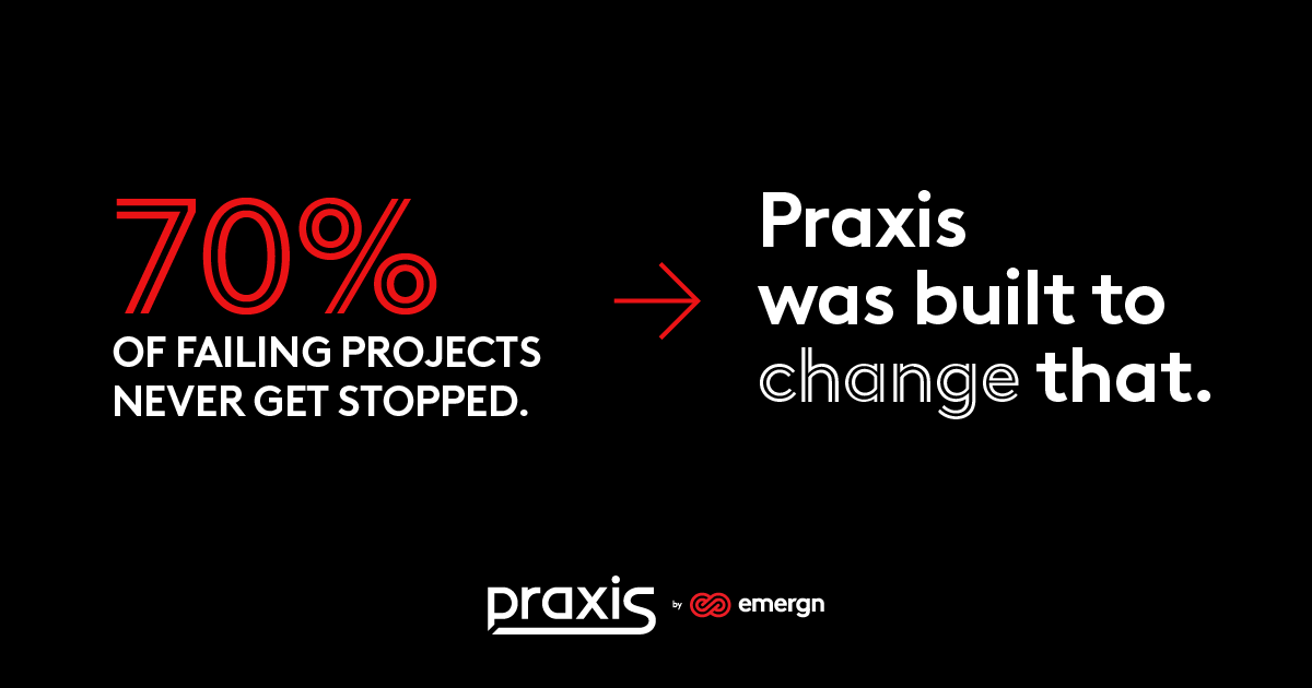 Only 30% of companies ever stop a failing project – Praxis was built to change that